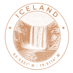 Seek The Epic destination patch — Iceland — Skógafoss
